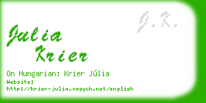 julia krier business card